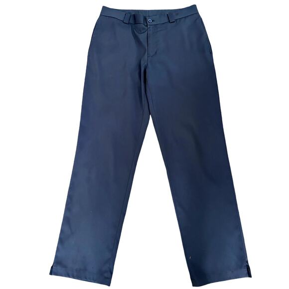 Slazenger Straight Leg Performance Golf Pants 32x32 Navy Blue Preppy Athletic - Picture 1 of 12